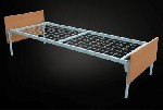 Предприятие Металл-кровати производит полуторные металлические кровати.  В продаже следующие модели кроватей:  
- кровать металлическая с деревянными спинками
- кровать металлическая одноярусная
-  ...